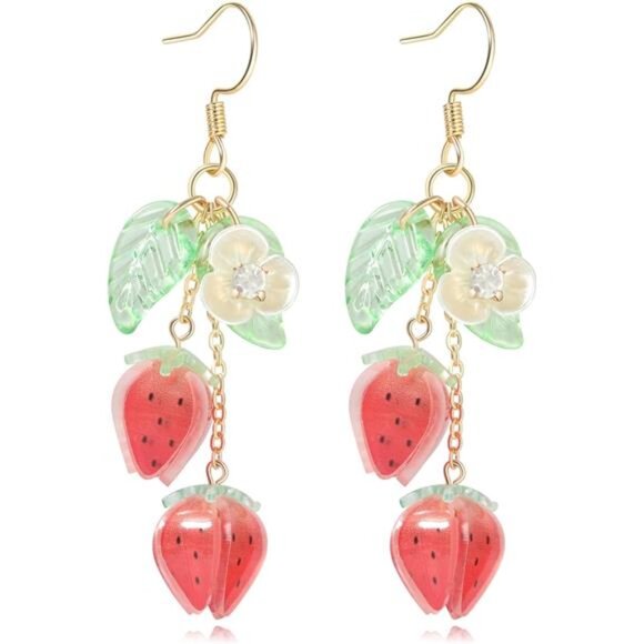 Strawberry Shortcake Earrings | Playful & Adorable Design - Picture 1 of 3